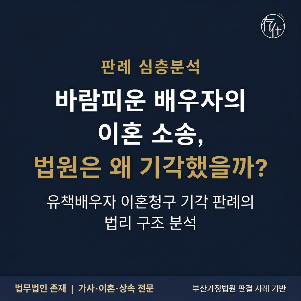 바람핀 아내가 이혼 소송을 걸었는데, 법원이 기각한&nbsp;이유