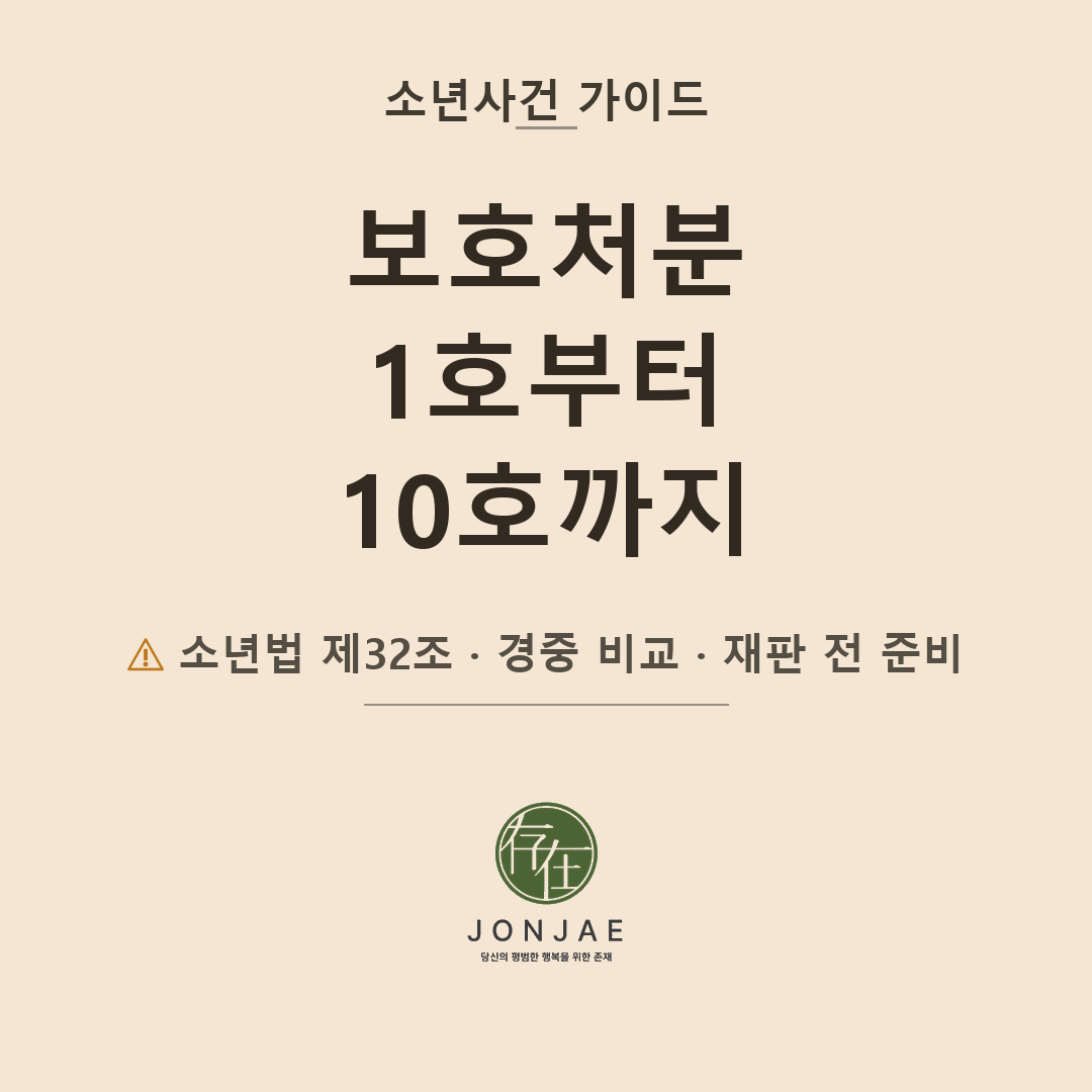 보호처분 1호부터 10호까지 완벽 해설 — 우리 아이에게 내려지는 결정, 호수별 기간과 재판 전 준비 전략